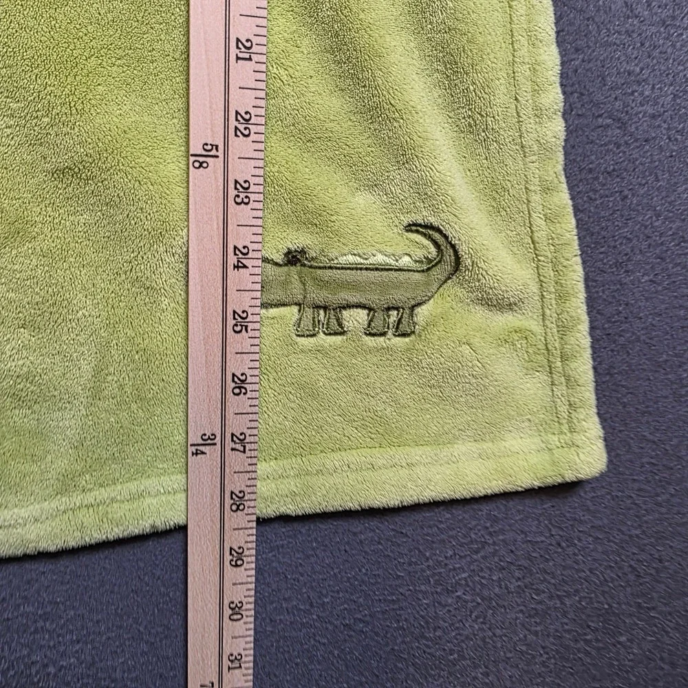 Circo Green Alligator Crocodile Plush Baby Blanket Lime Green Fleece